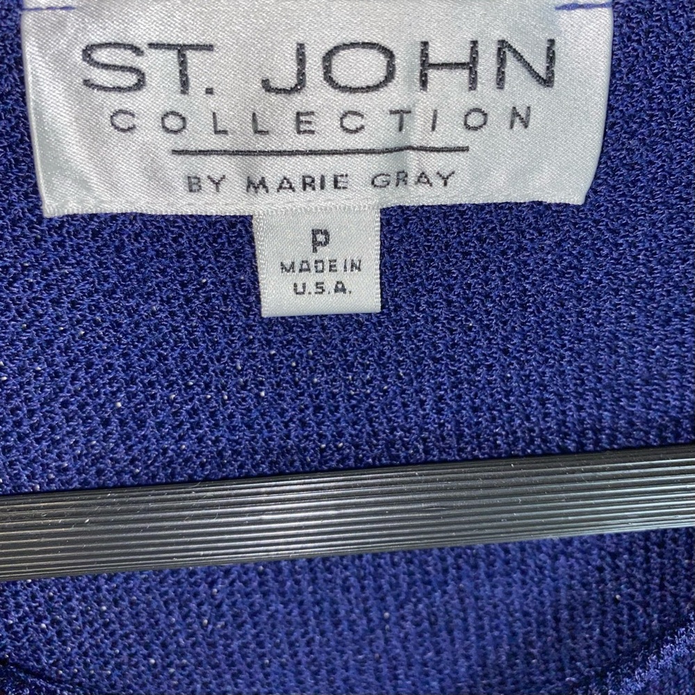 St. John Vintage Navy Blue Santana Knit Sleeveless Shell Tank Top - Picture 4 of 6
